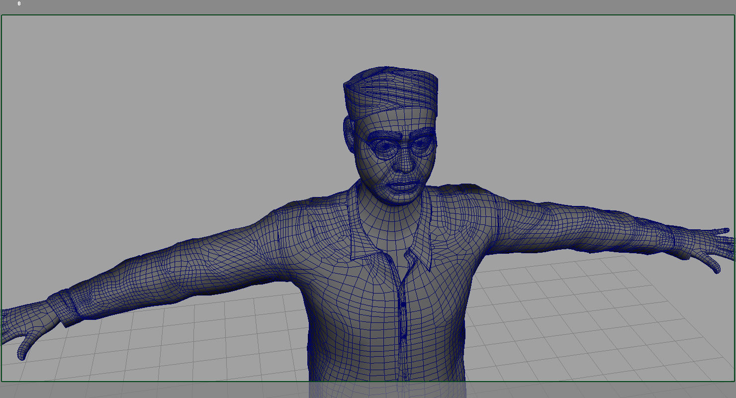 old man 3d model 3D model_7