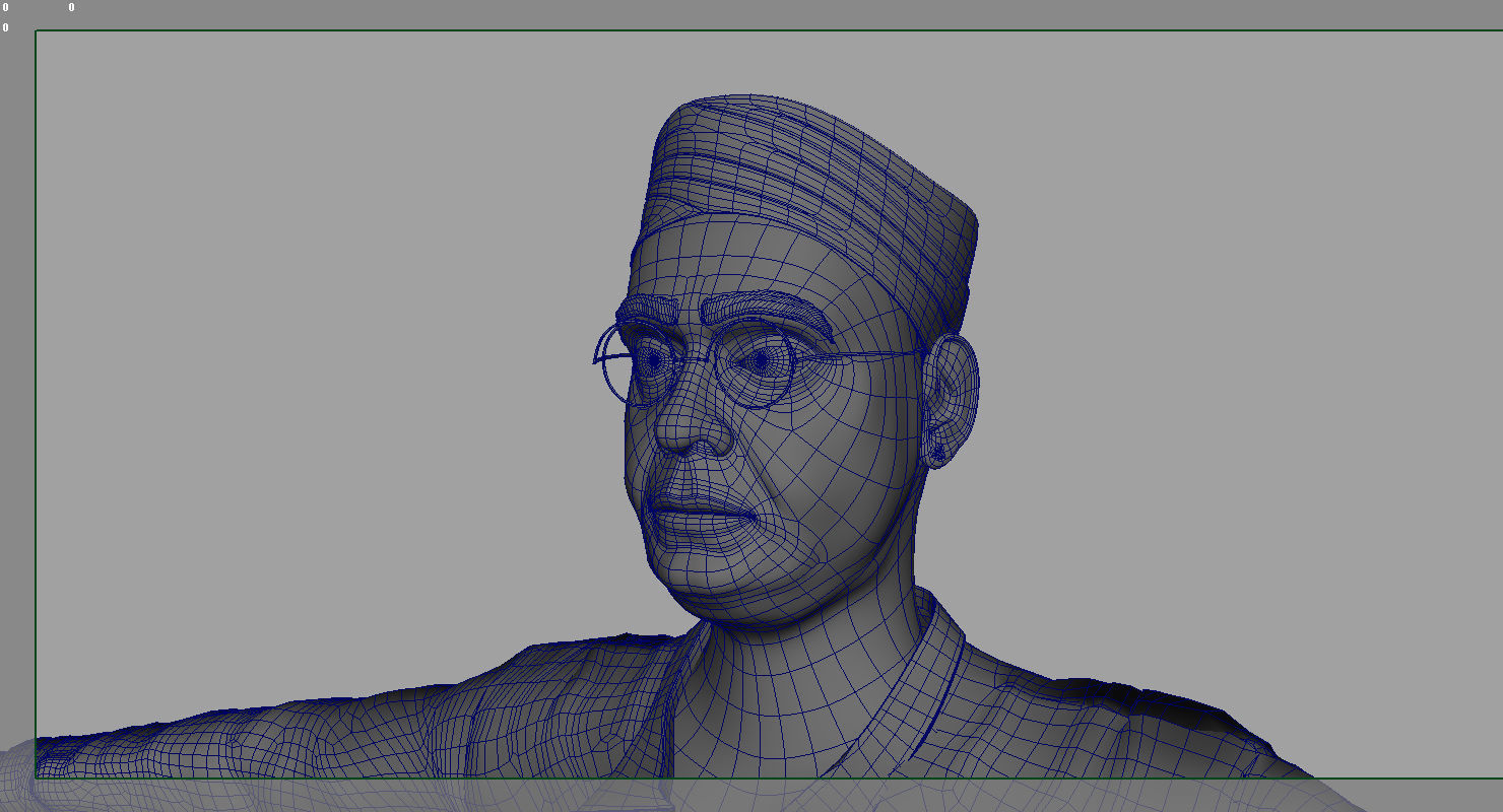 old man 3d model 3D model_4