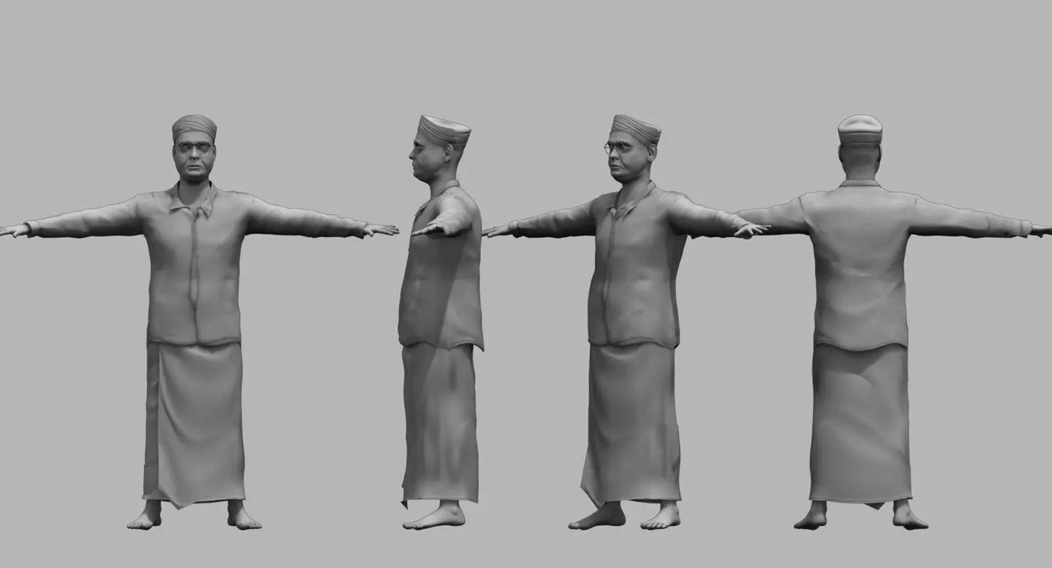 old man 3d model 3D model_0