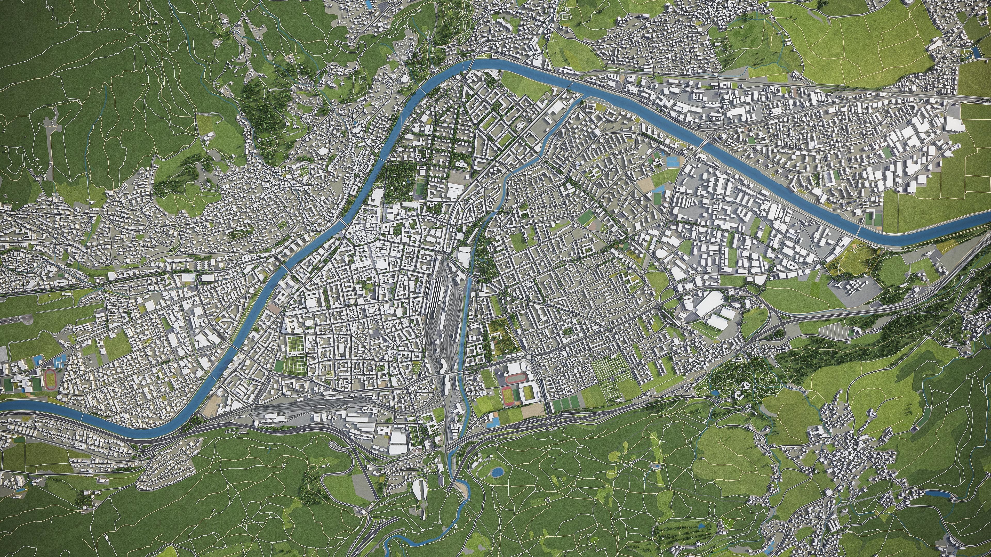 Innsbruck - 3D City Model Low-poly 3D model_8