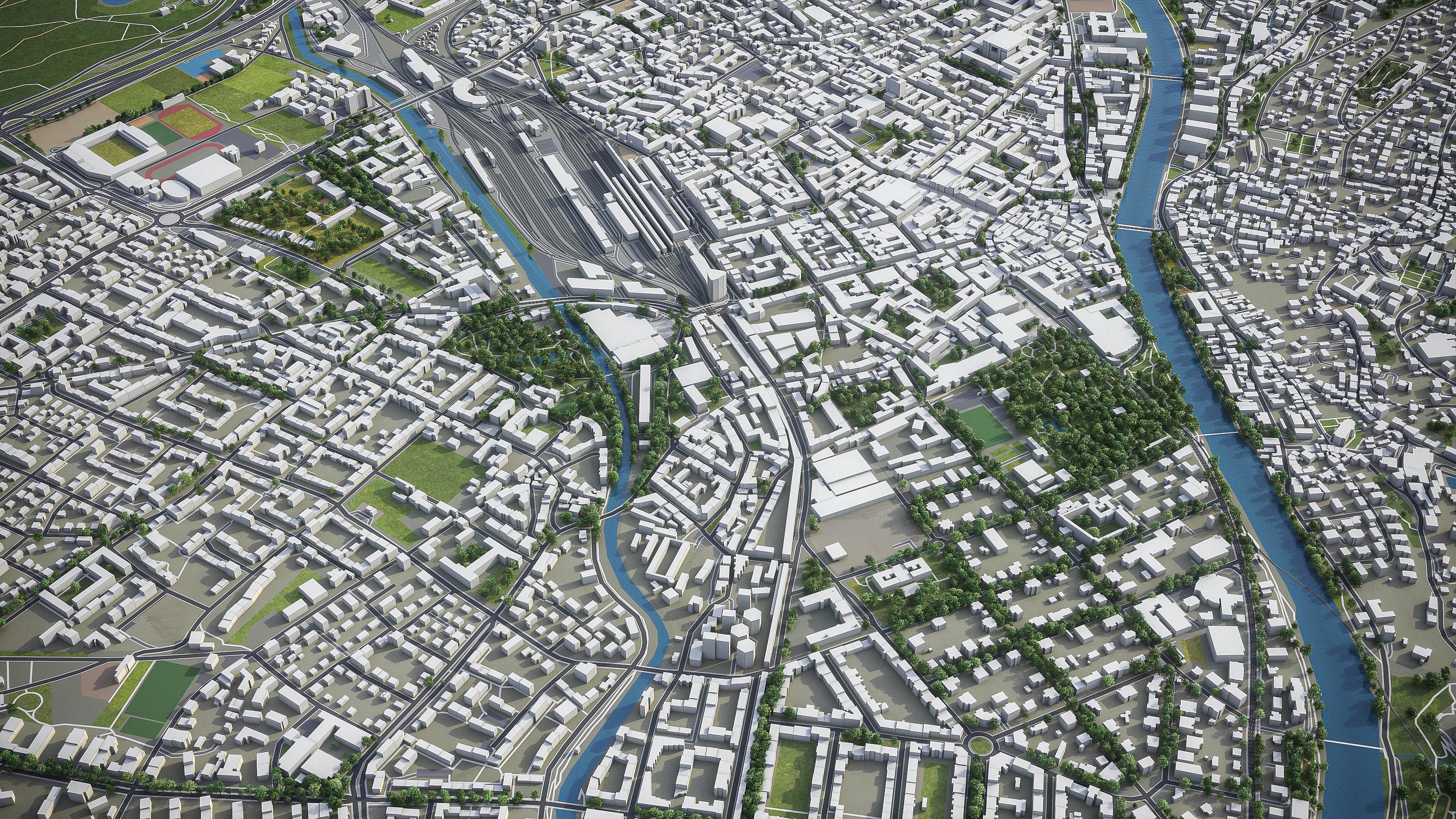 Innsbruck - 3D City Model Low-poly 3D model_6