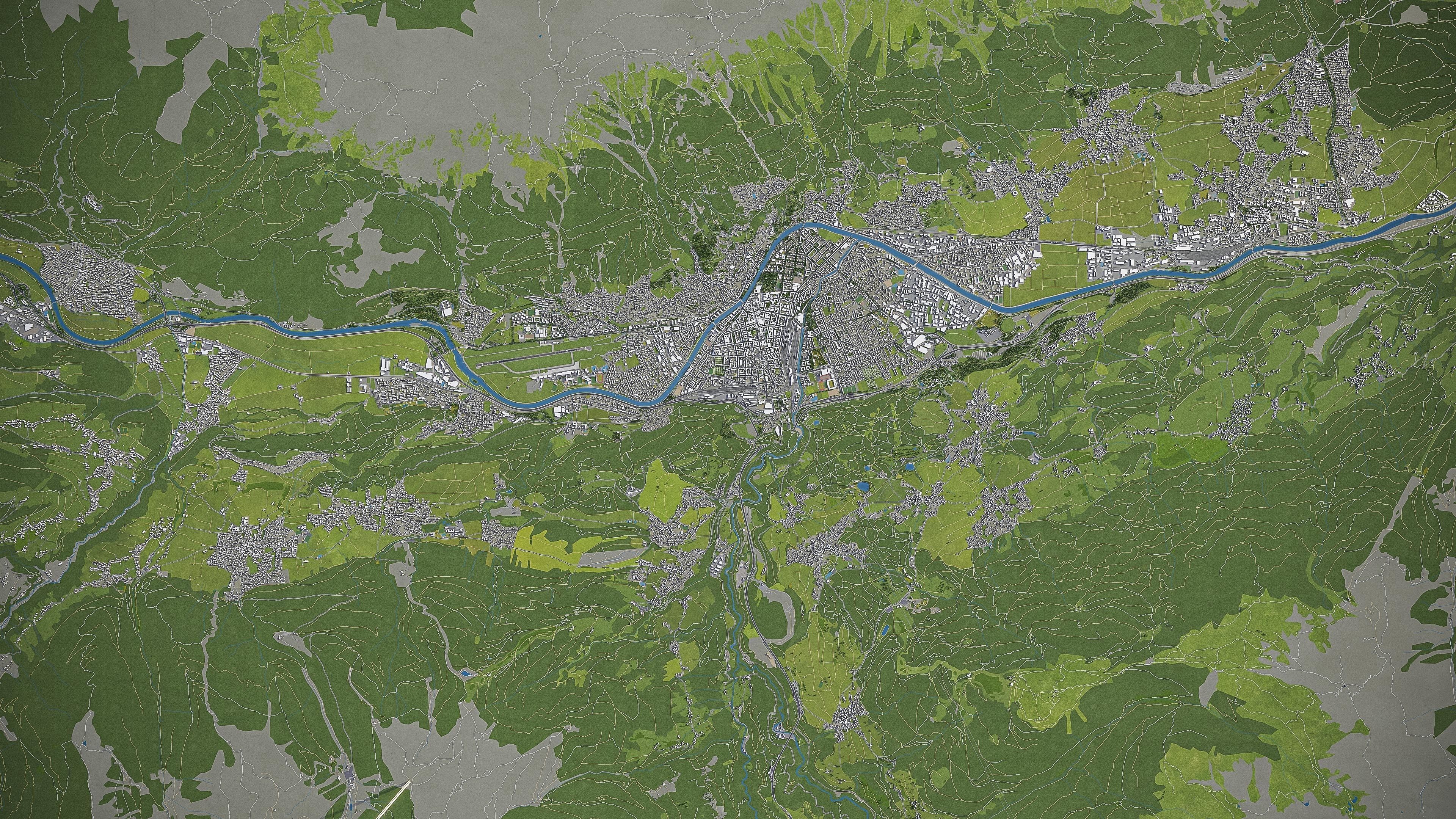 Innsbruck - 3D City Model Low-poly 3D model_9