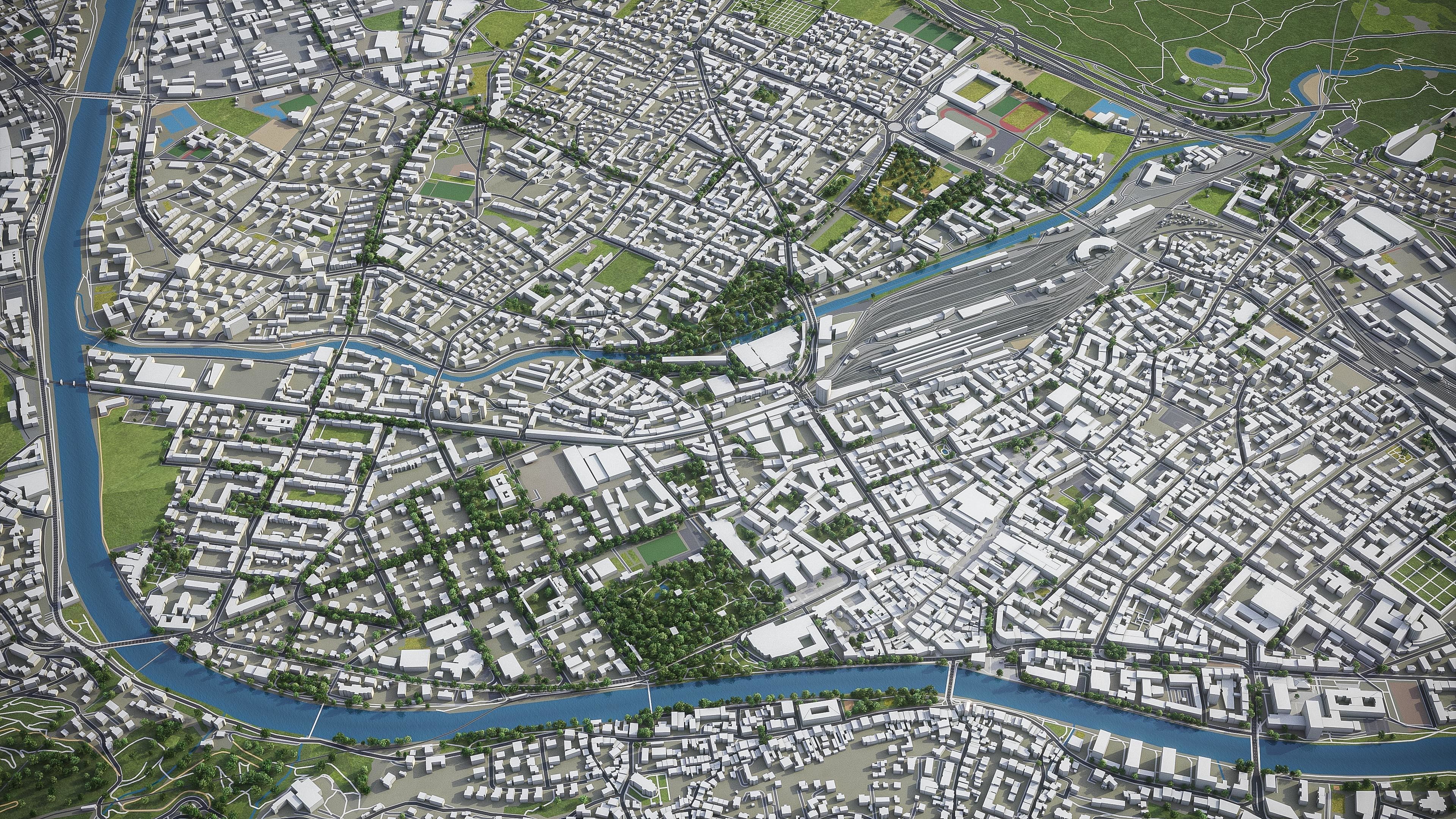 Innsbruck - 3D City Model Low-poly 3D model_5