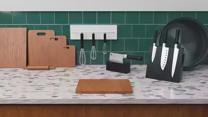 Kitchenware on Counter