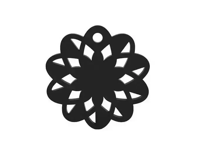 Earring flower pendant