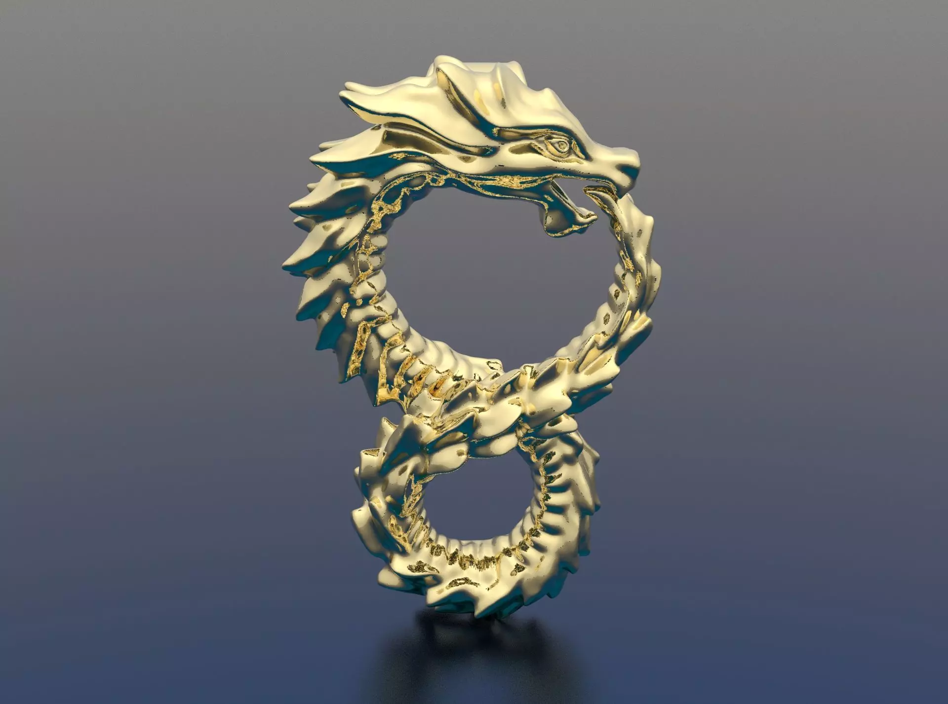 Dragon pendant 3D print model_0