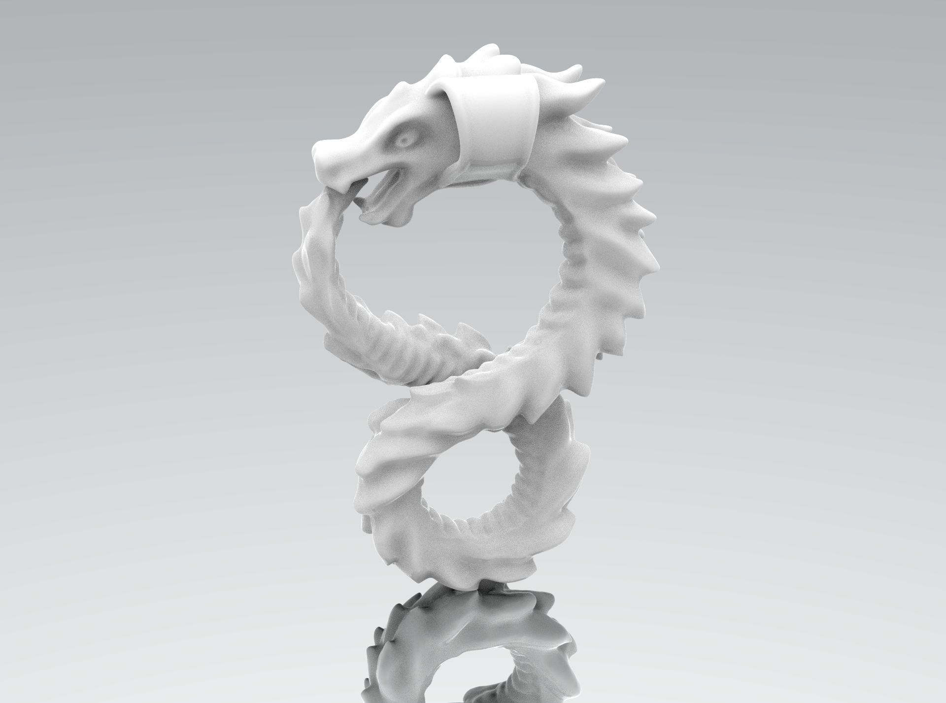 Dragon pendant 3D print model_8
