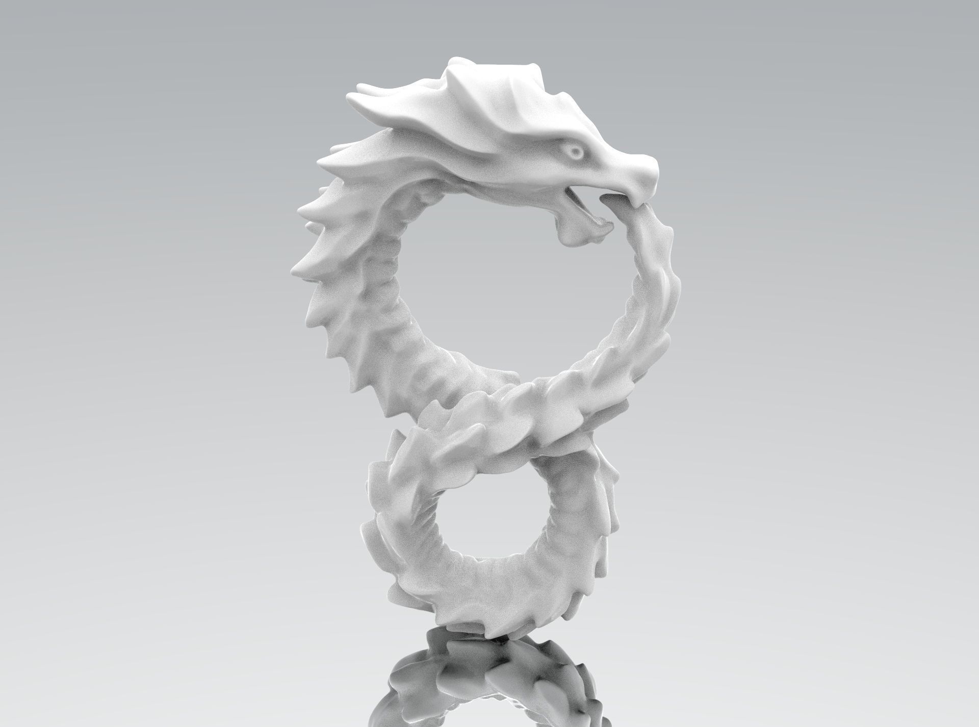 Dragon pendant 3D print model_4