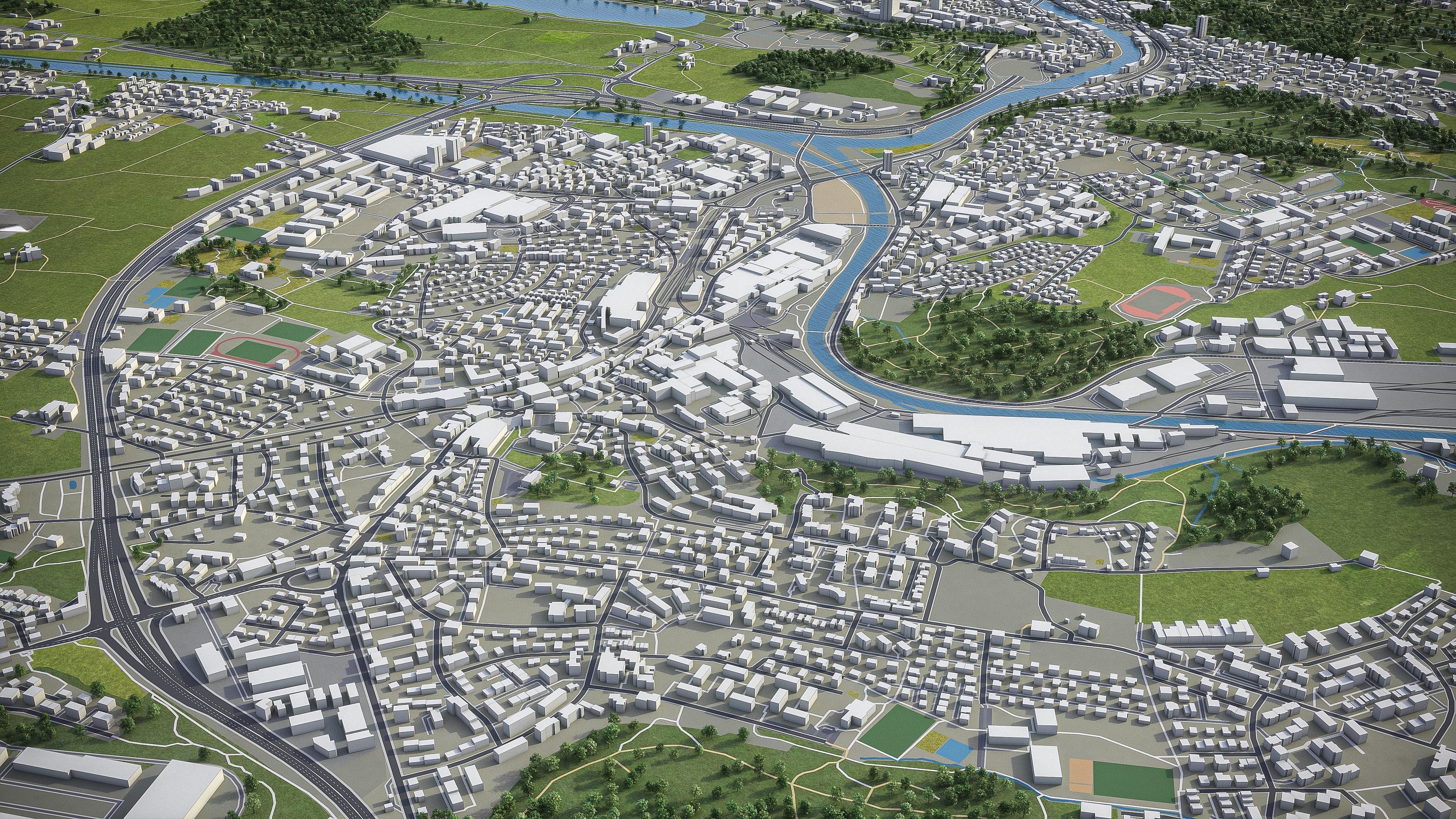 Lucerne - 3D City Model Low-poly 3D model_6