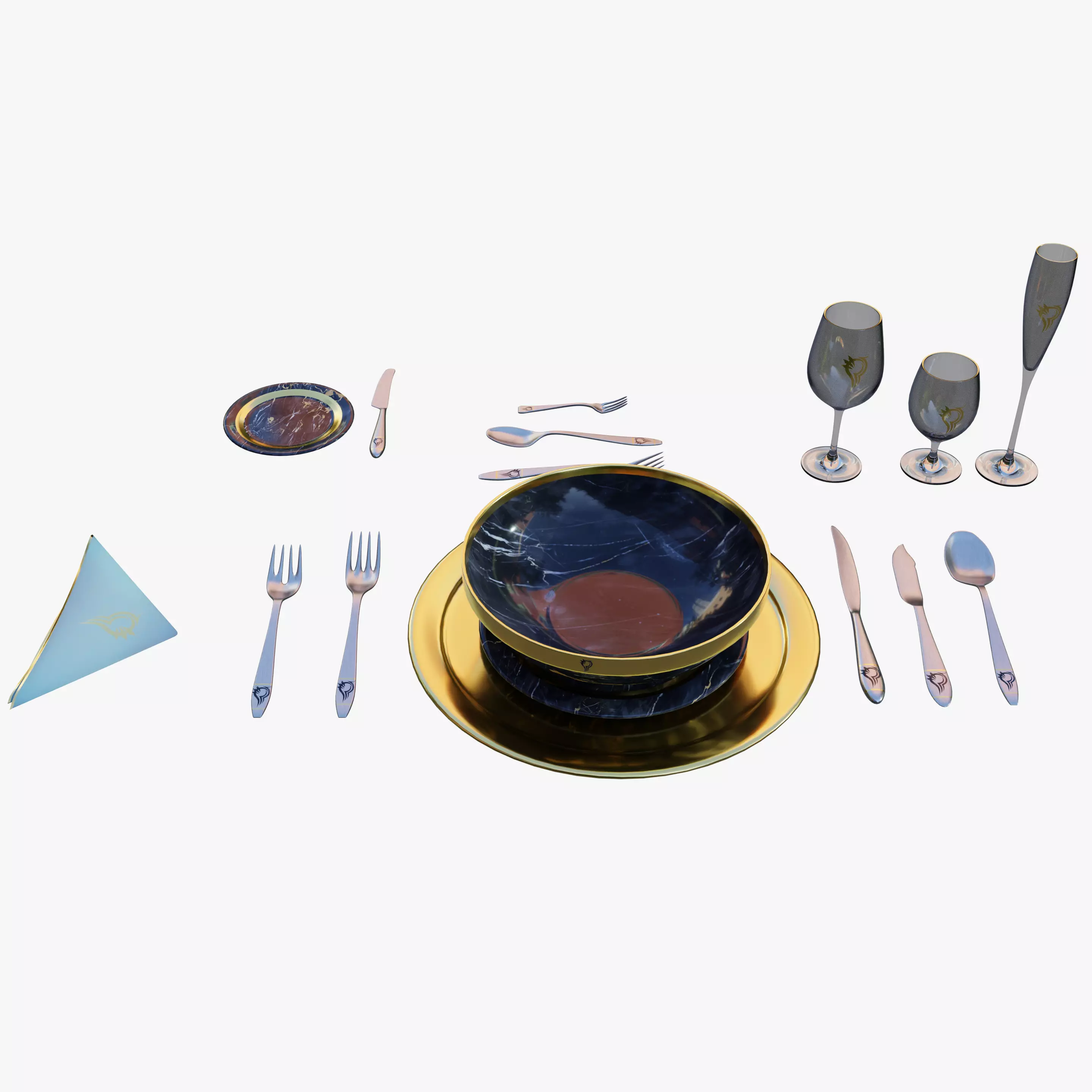 Royal Tableware 3D model_0