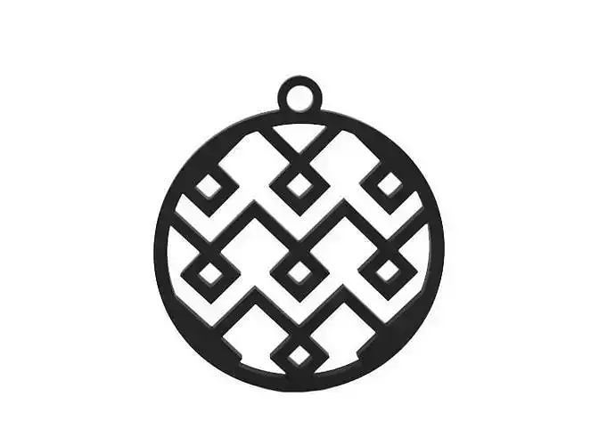 Earring geometric pendant