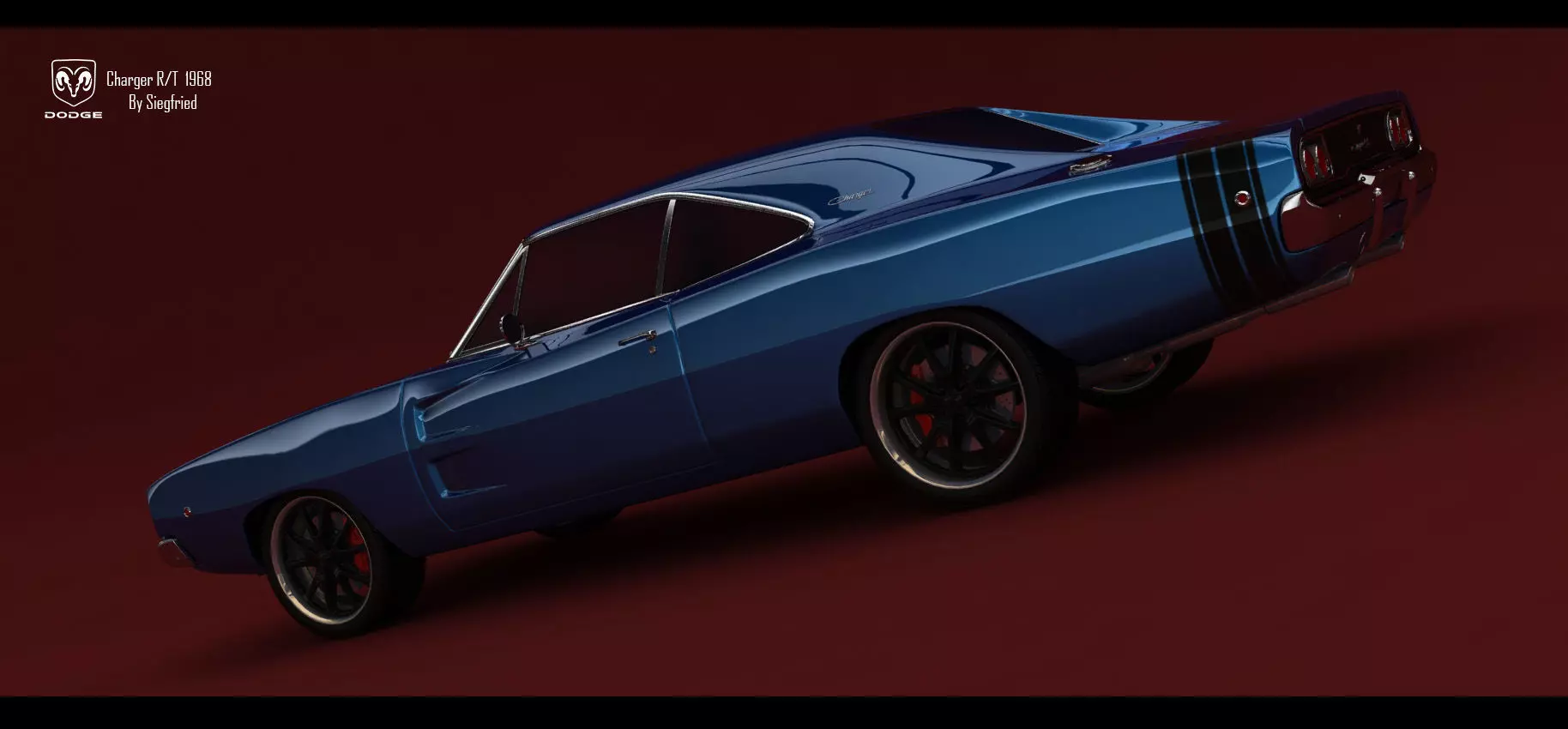 Dodge Charger RT 1968 3D model