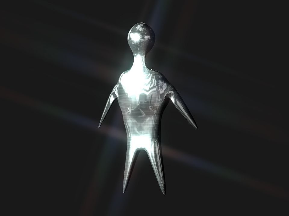 Simple Human male Figure Low-poly 3D model_5