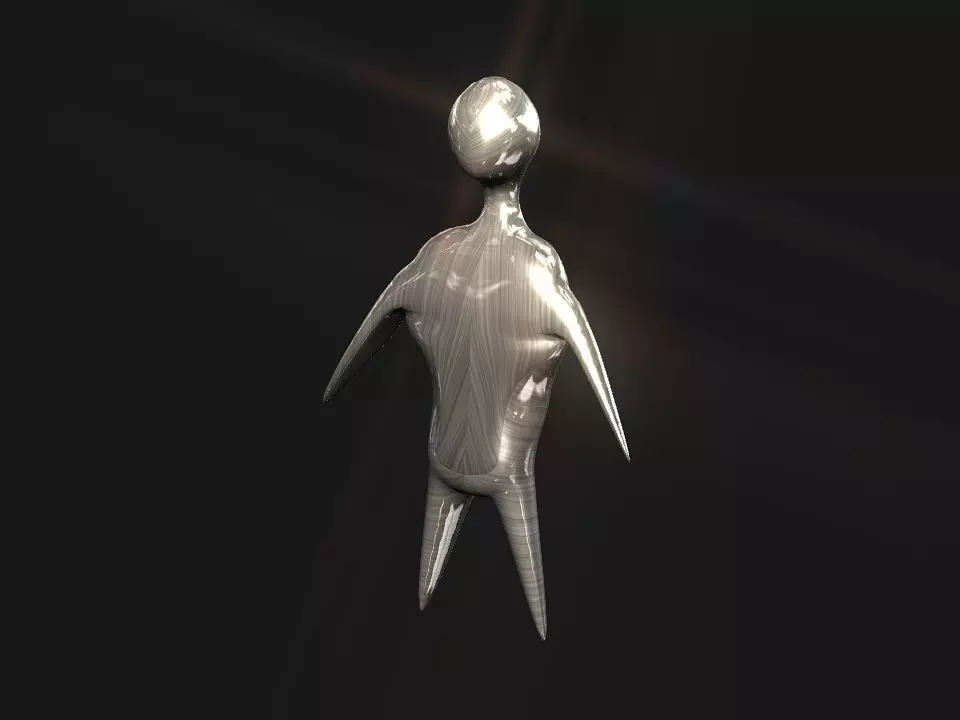 Simple Human male Figure Low-poly 3D model_0