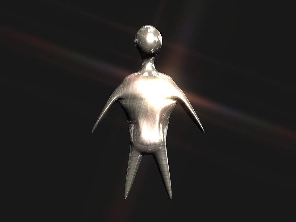 Simple Human male Figure Low-poly 3D model_1