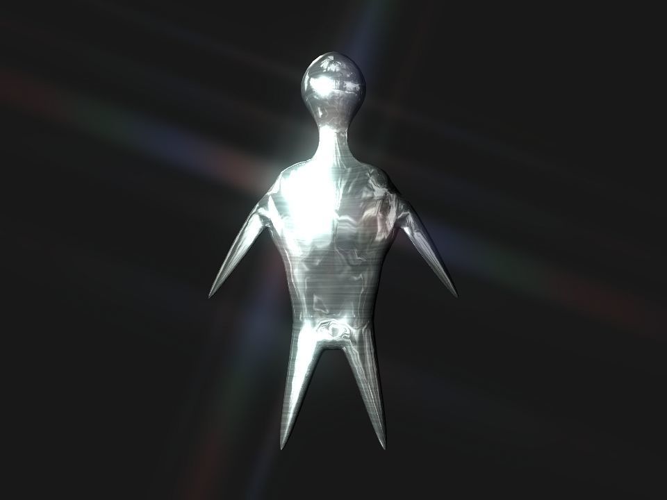 Simple Human male Figure Low-poly 3D model_4