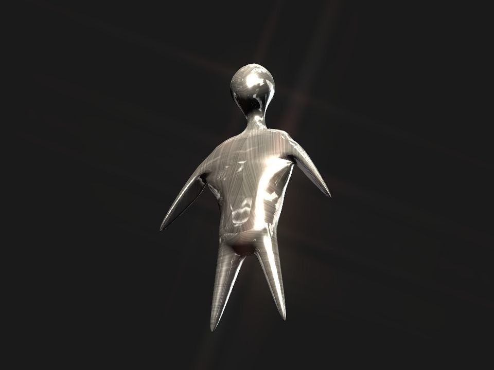 Simple Human male Figure Low-poly 3D model_14