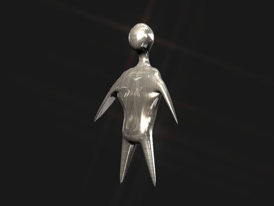 Simple Human male Figure Low-poly 3D model_18