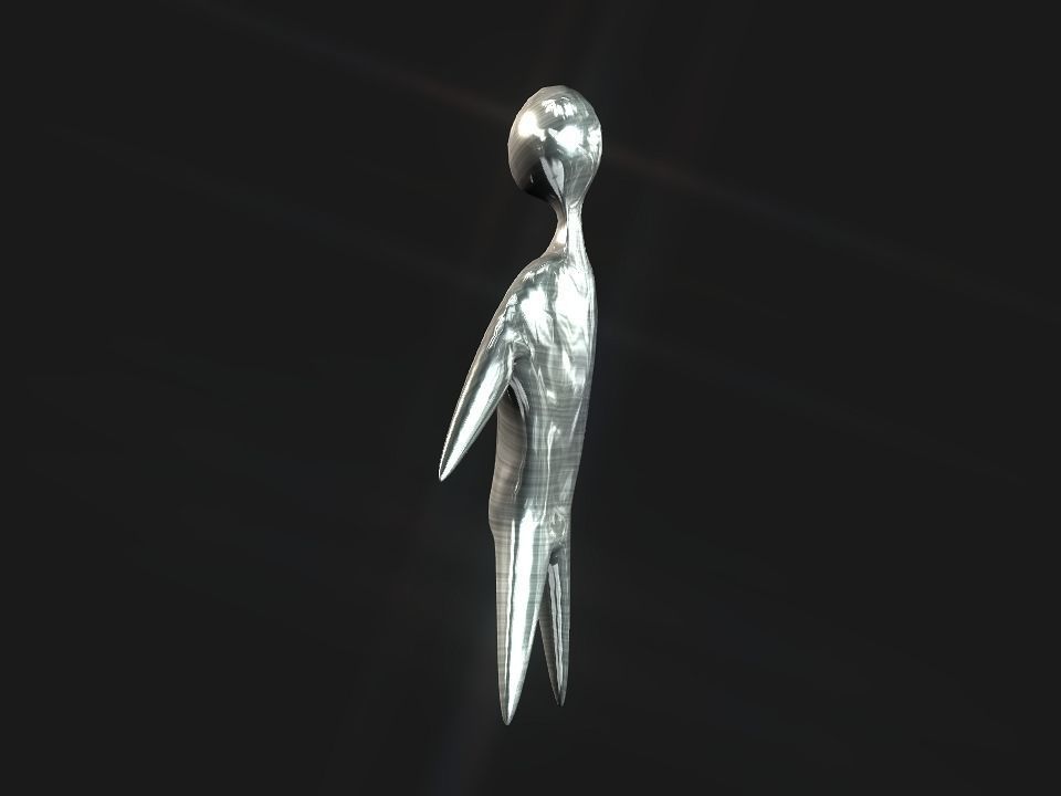 Simple Human male Figure Low-poly 3D model_22