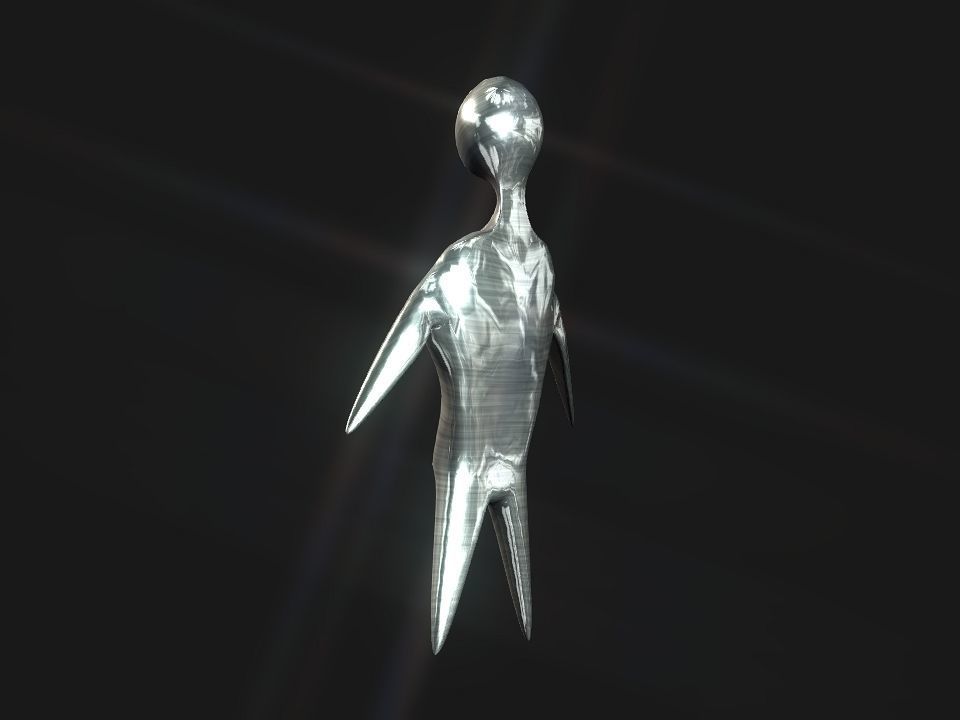 Simple Human male Figure Low-poly 3D model_23