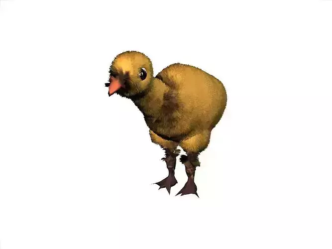 Giant Chicky Bird Puppet Low-poly 3D model
