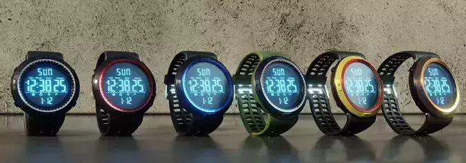 Low poly hand watch pack
