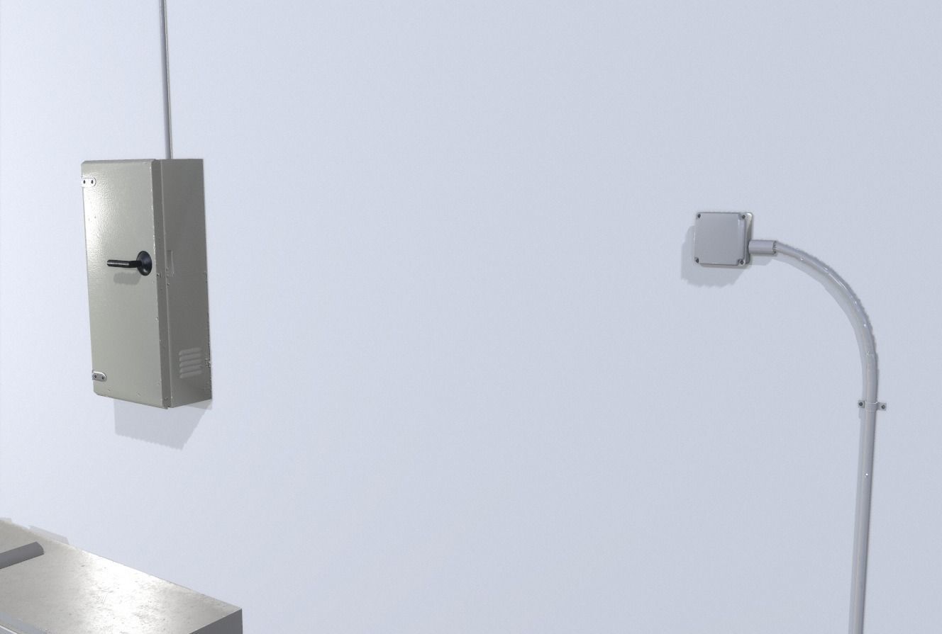 Factory control panels Low-poly 3D model_3