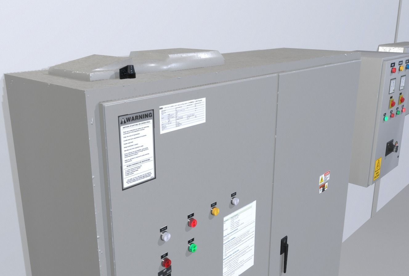Factory control panels Low-poly 3D model_10