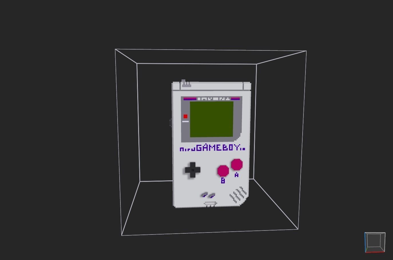Voxel Game Boy Nintendo  Low-poly 3D model_7