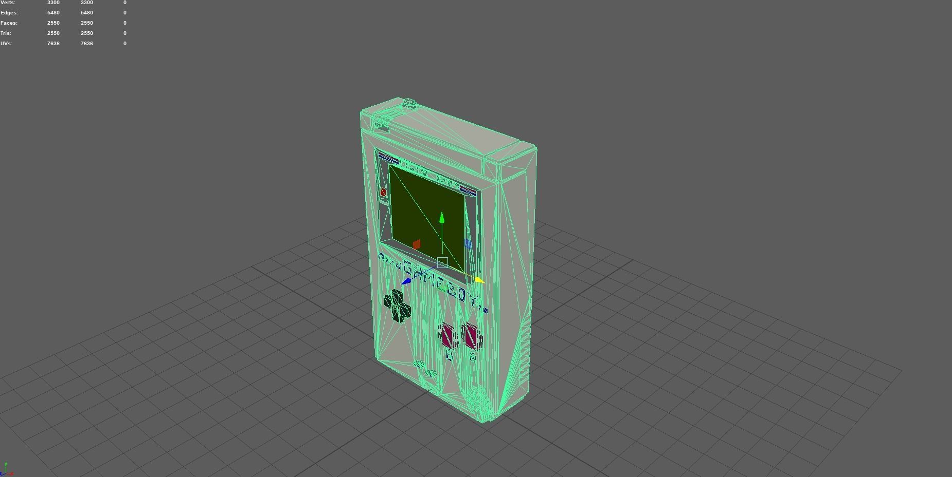 Voxel Game Boy Nintendo  Low-poly 3D model_8