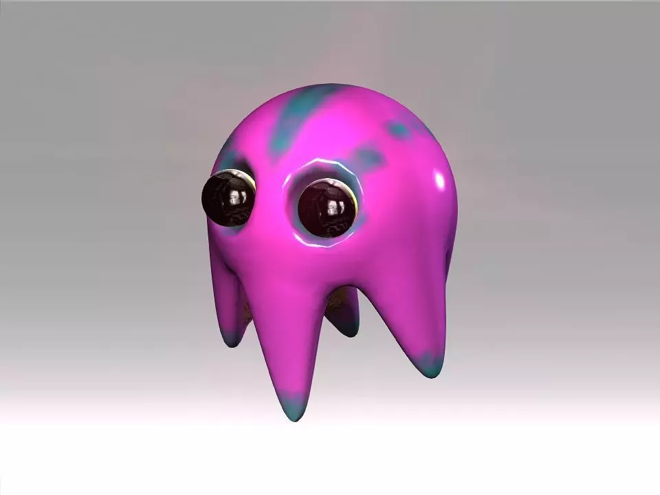 Cartoon Jelly Octopus Low-poly 3D model