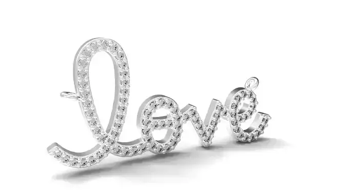 pendant name love 3D print model