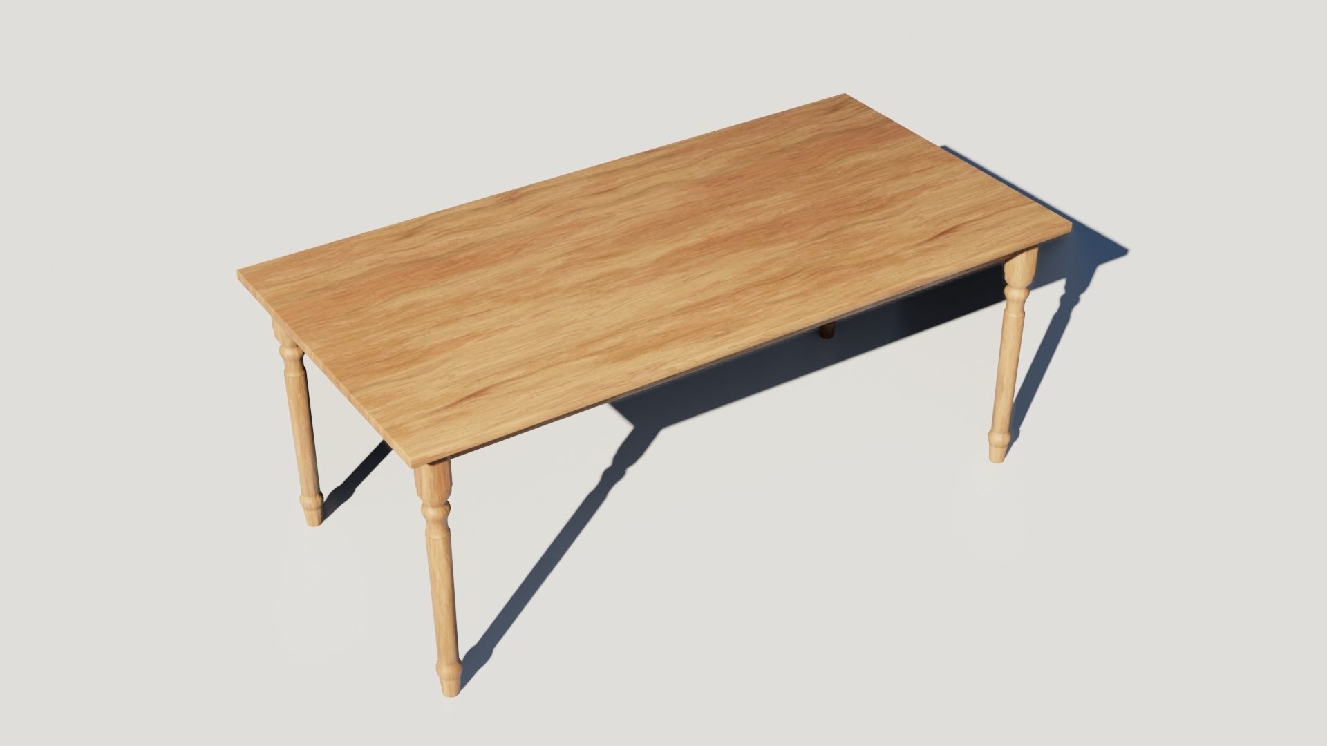 Table wood optimized UE4 Low-poly 3D model Low-poly 3D model_6