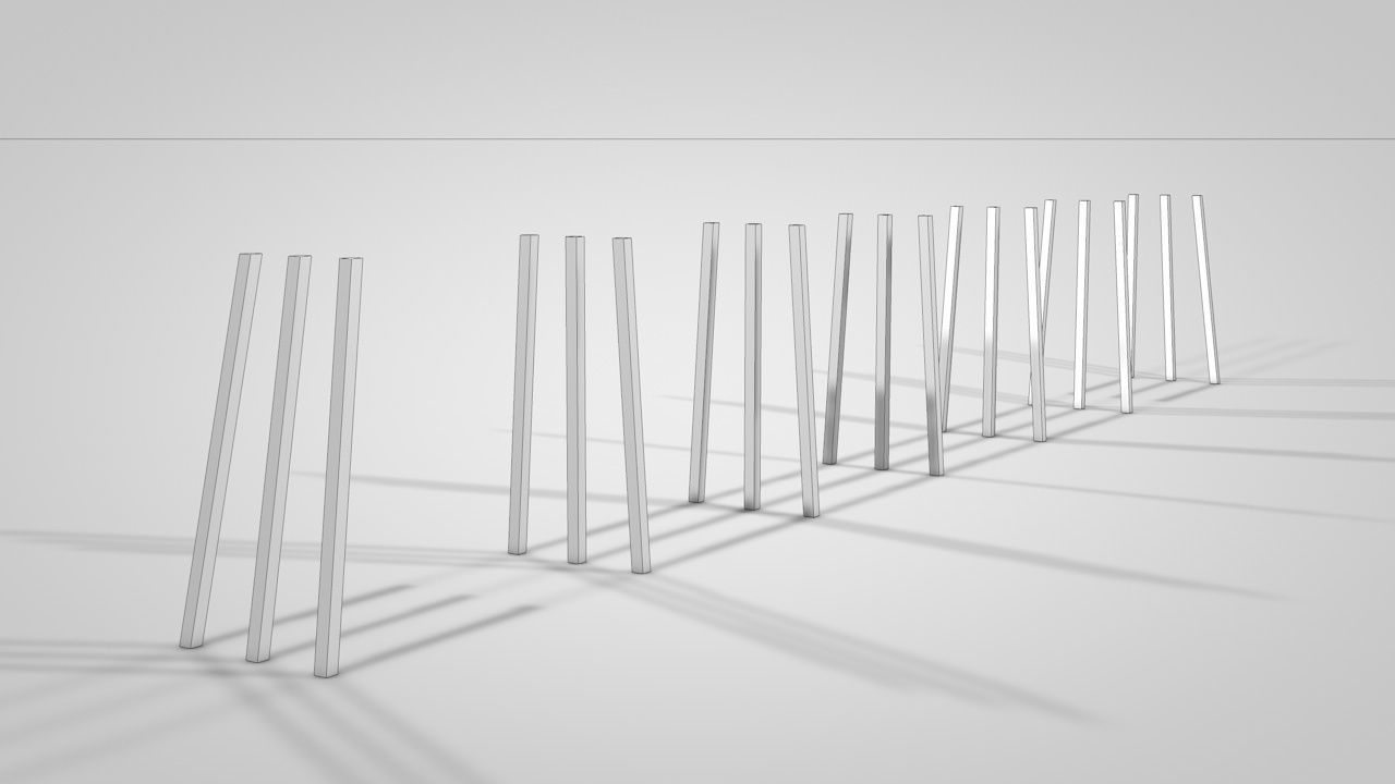 Old Wooden Railway Bridge Low-poly 3D model_12