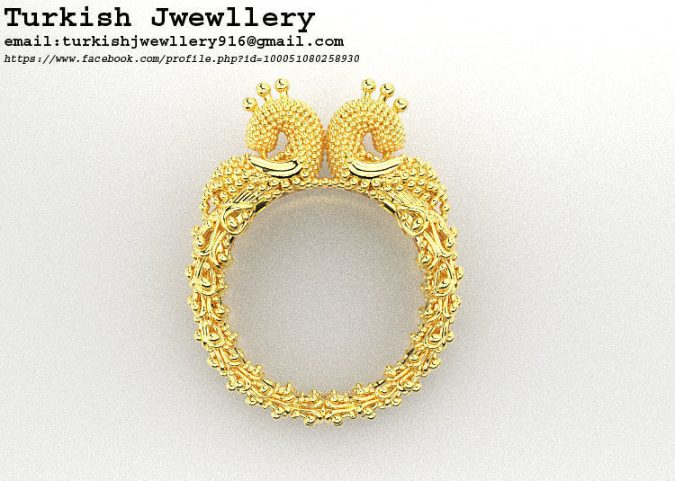Peacock Ring Beautiful and decent 3D model_1