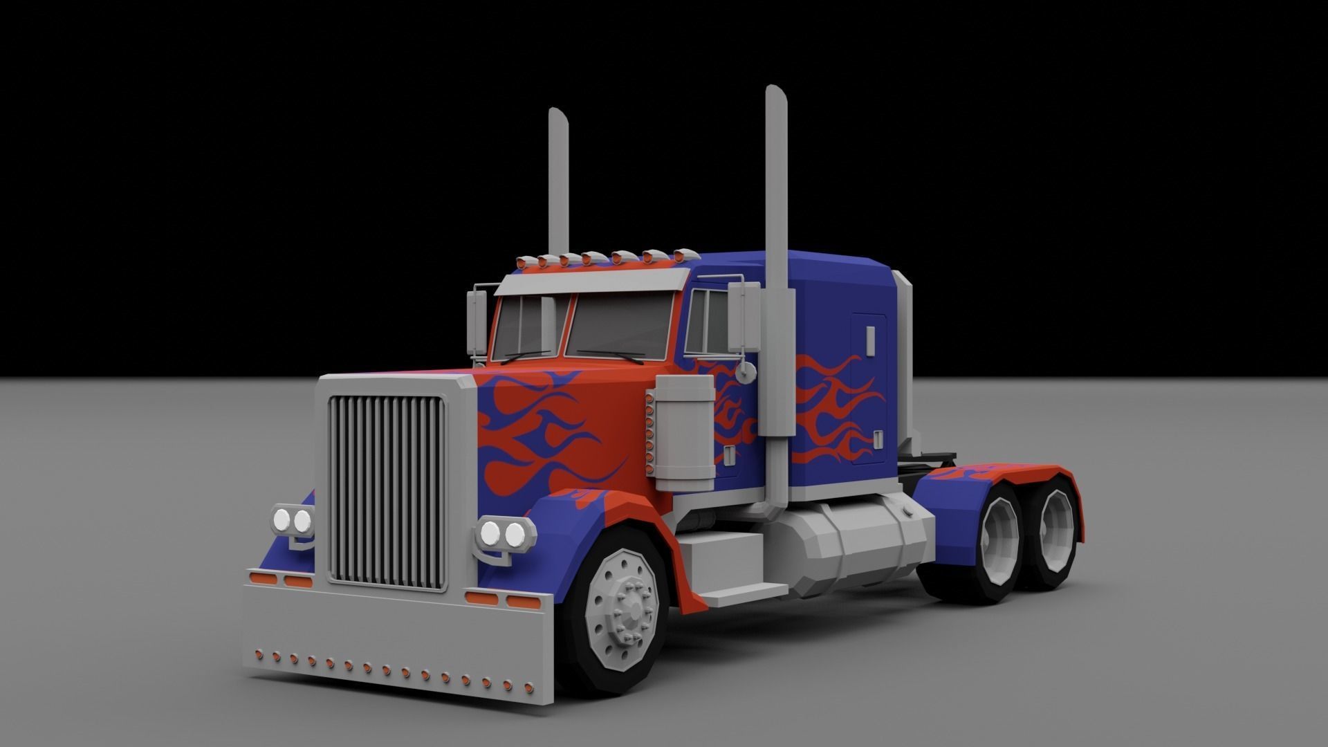 LOW POLY - TRUCK PACK  Low-poly 3D model_3