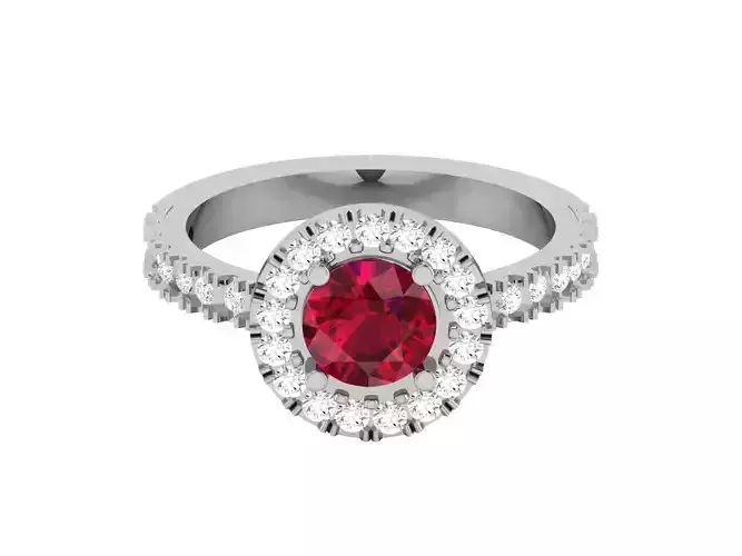 Women solitaire ring 3dm render detail 