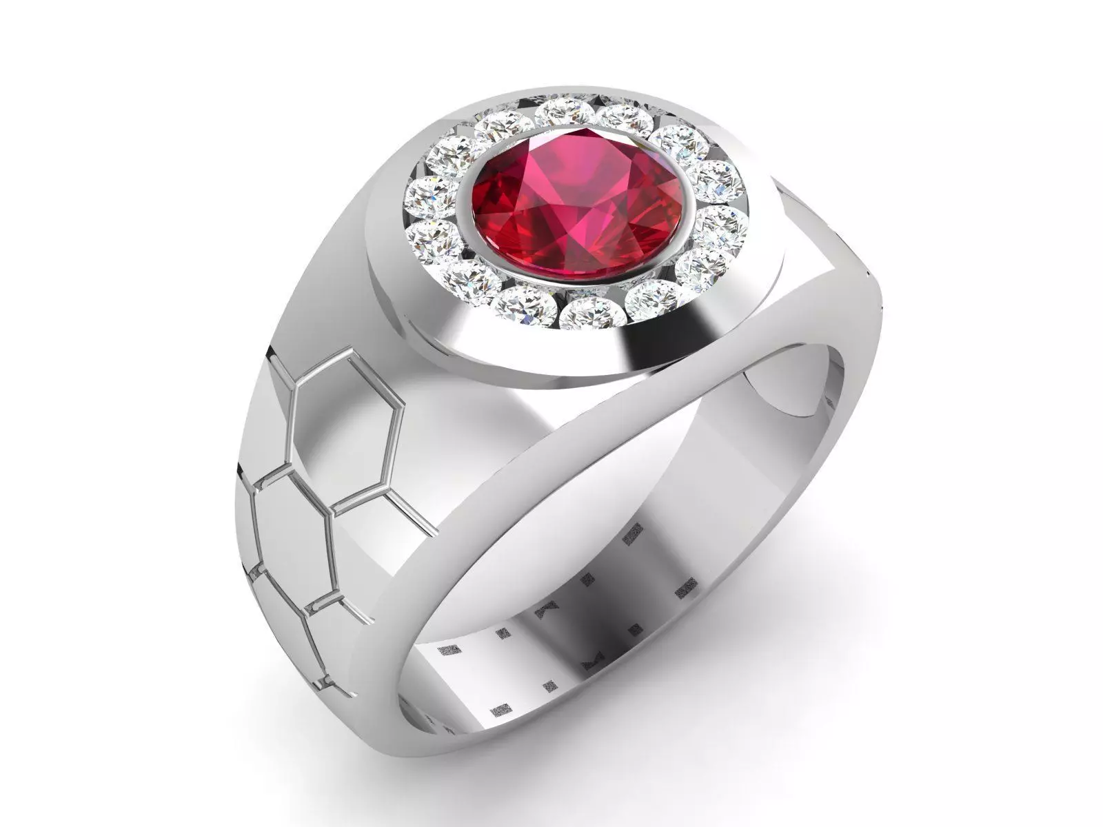 Women solitaire ring 3dm render detail  3D print model_0