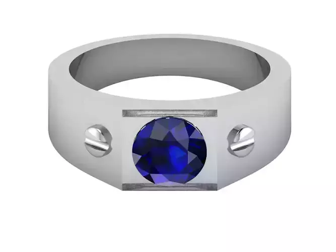 Men groom solitaire ring 3dm render detail  3D print model