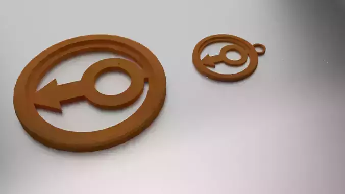 Glass Coaster Male and Pendant