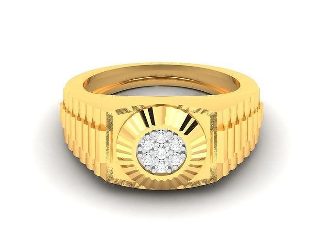 Men groom solitaire ring 3dm render detail  3D print model