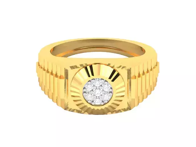 Men groom solitaire ring 3dm render detail  3D print model