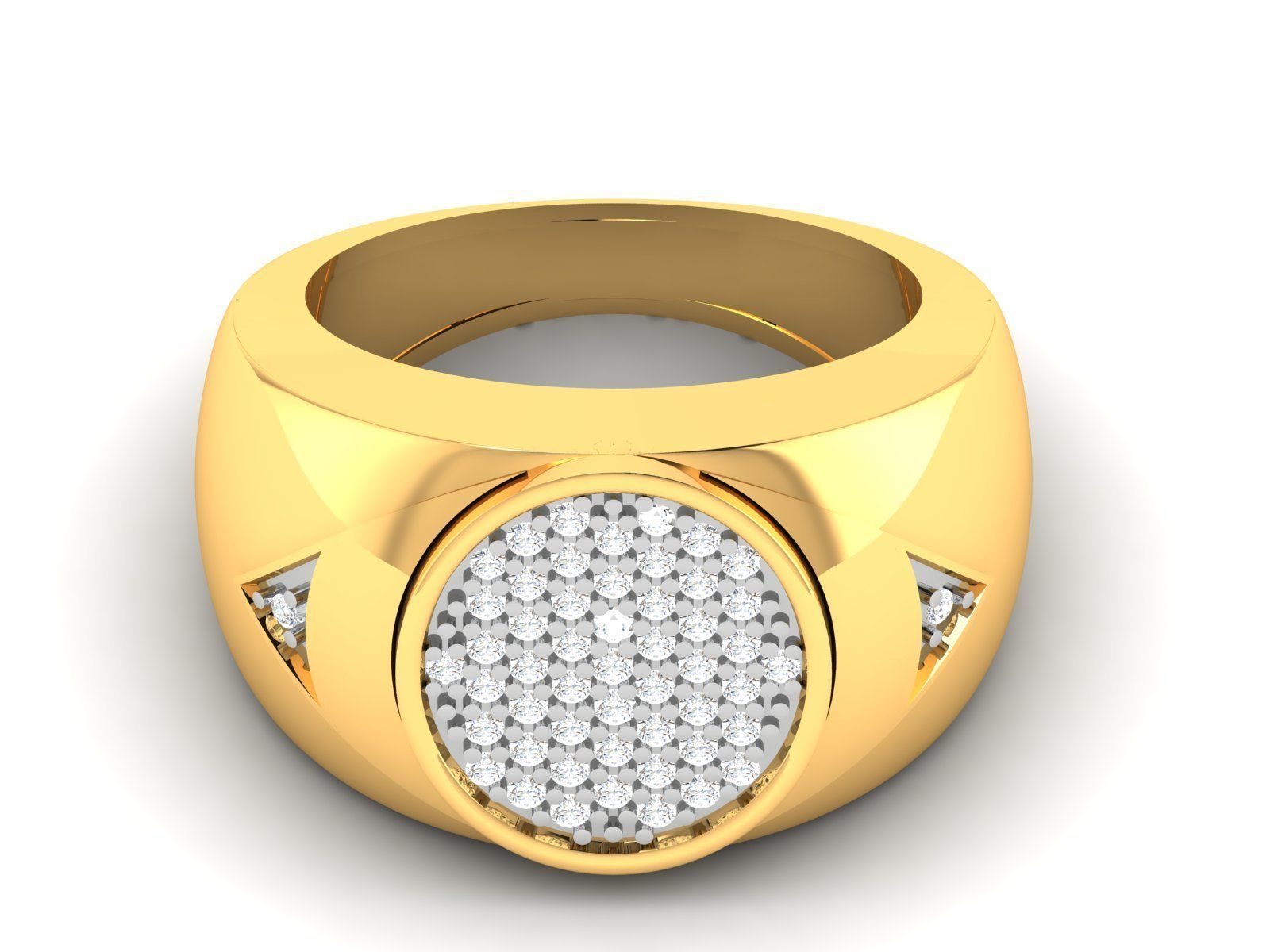 Men  groom solitaire ring 3dm render detail  3D print model_7