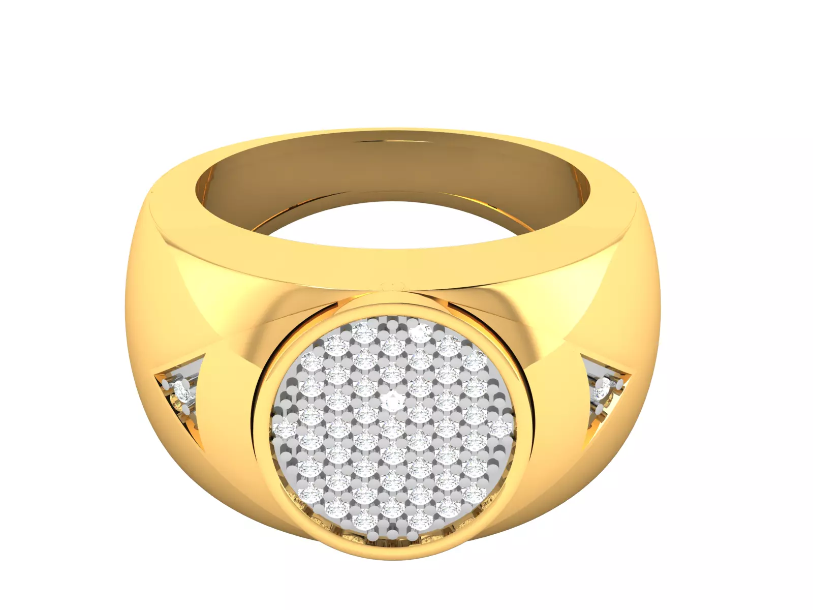 Men  groom solitaire ring 3dm render detail  3D print model_0