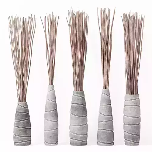 Vase concrete branch decor n7