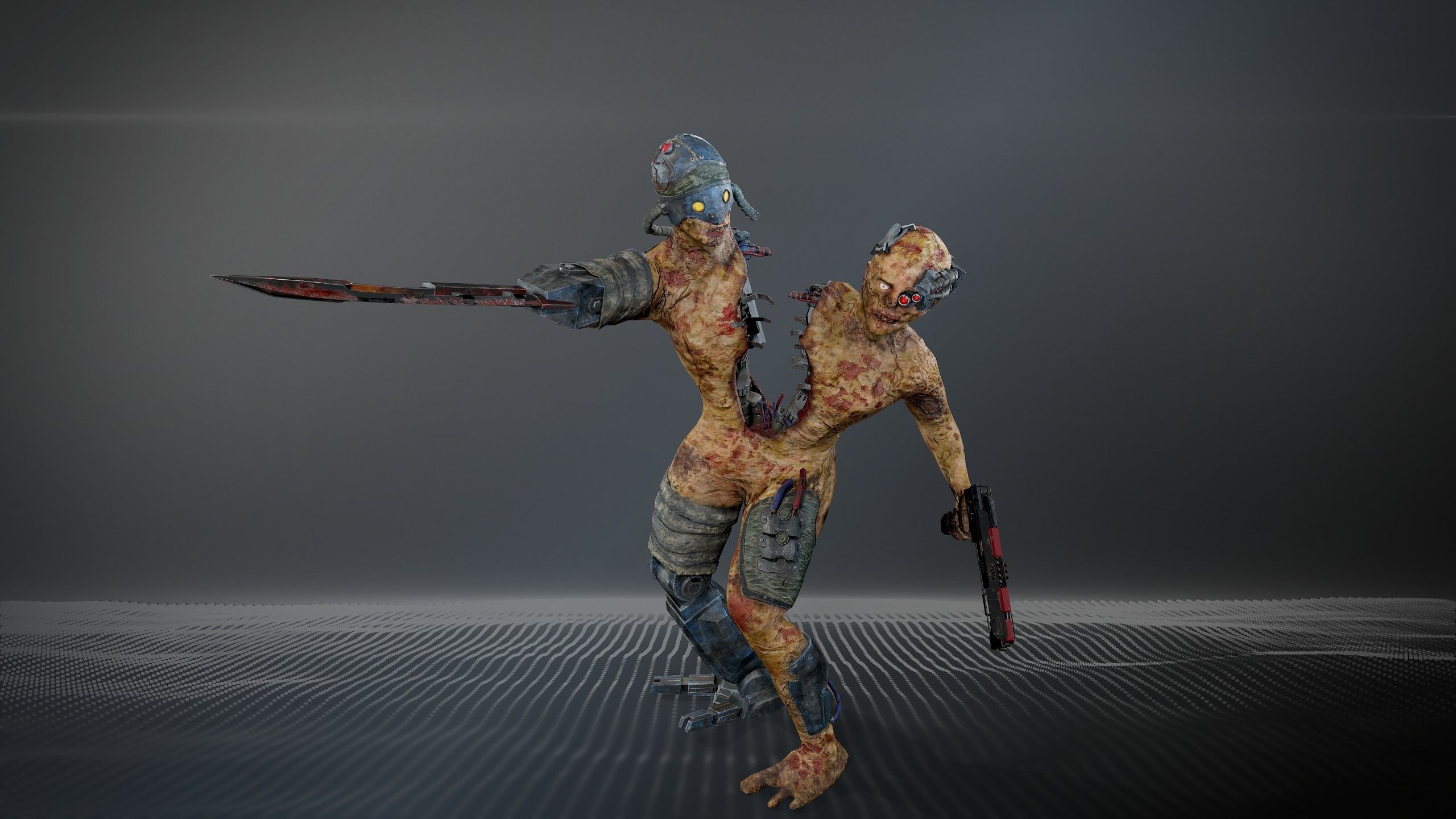 Cyber Monsters 2 Low-poly 3D model_10