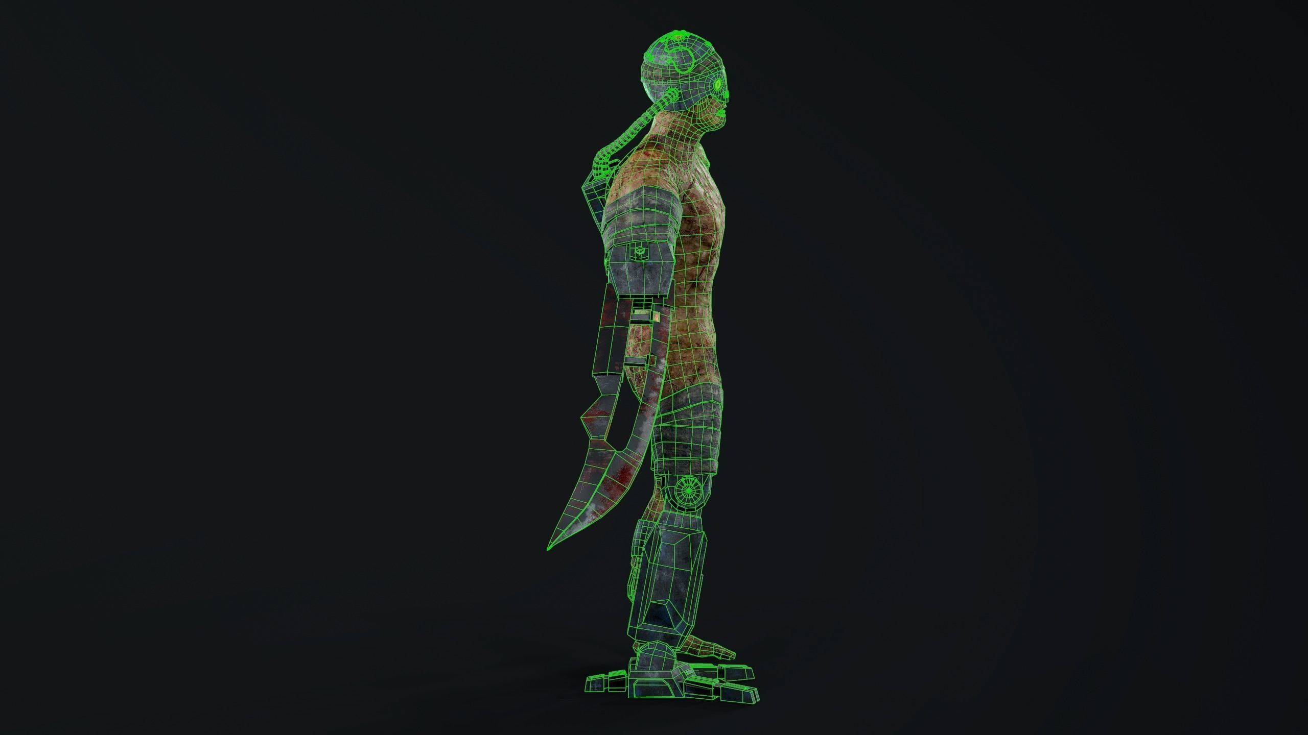 Cyber Monsters 2 Low-poly 3D model_19