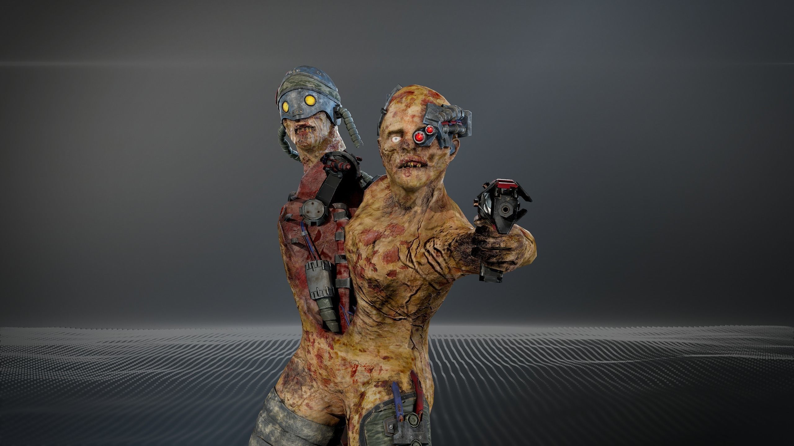 Cyber Monsters 2 Low-poly 3D model_7