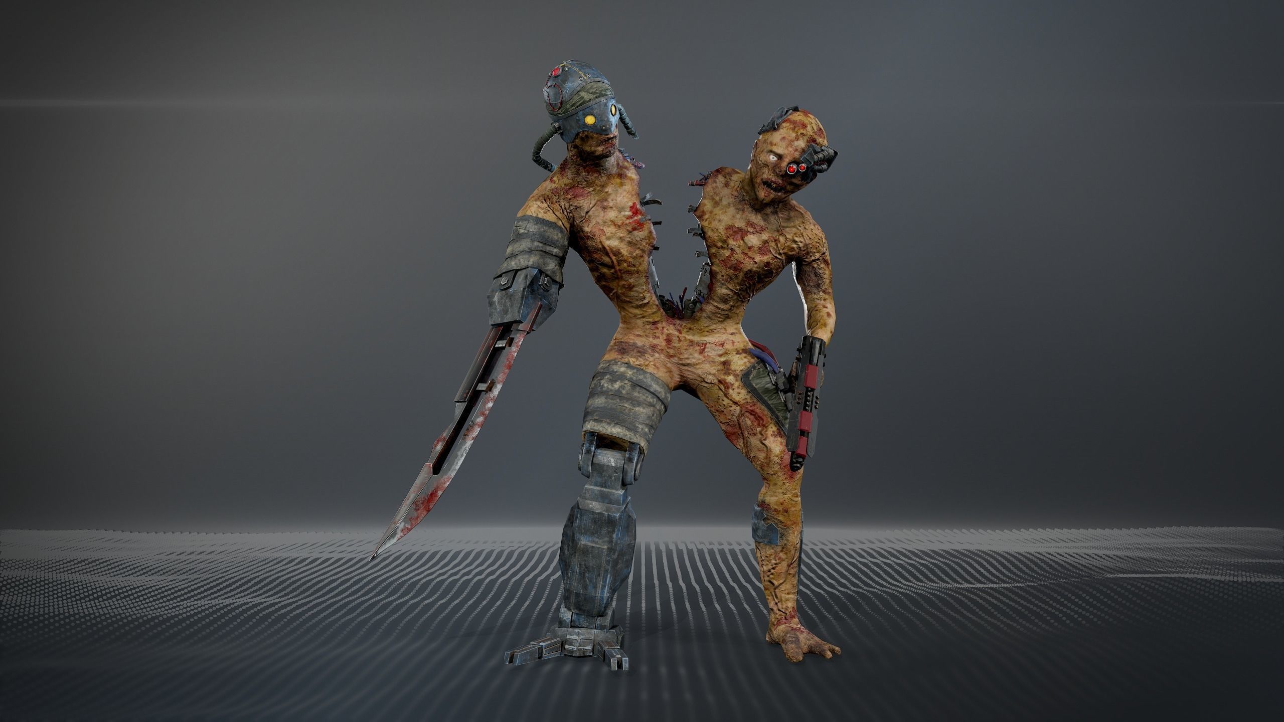 Cyber Monsters 2 Low-poly 3D model_11