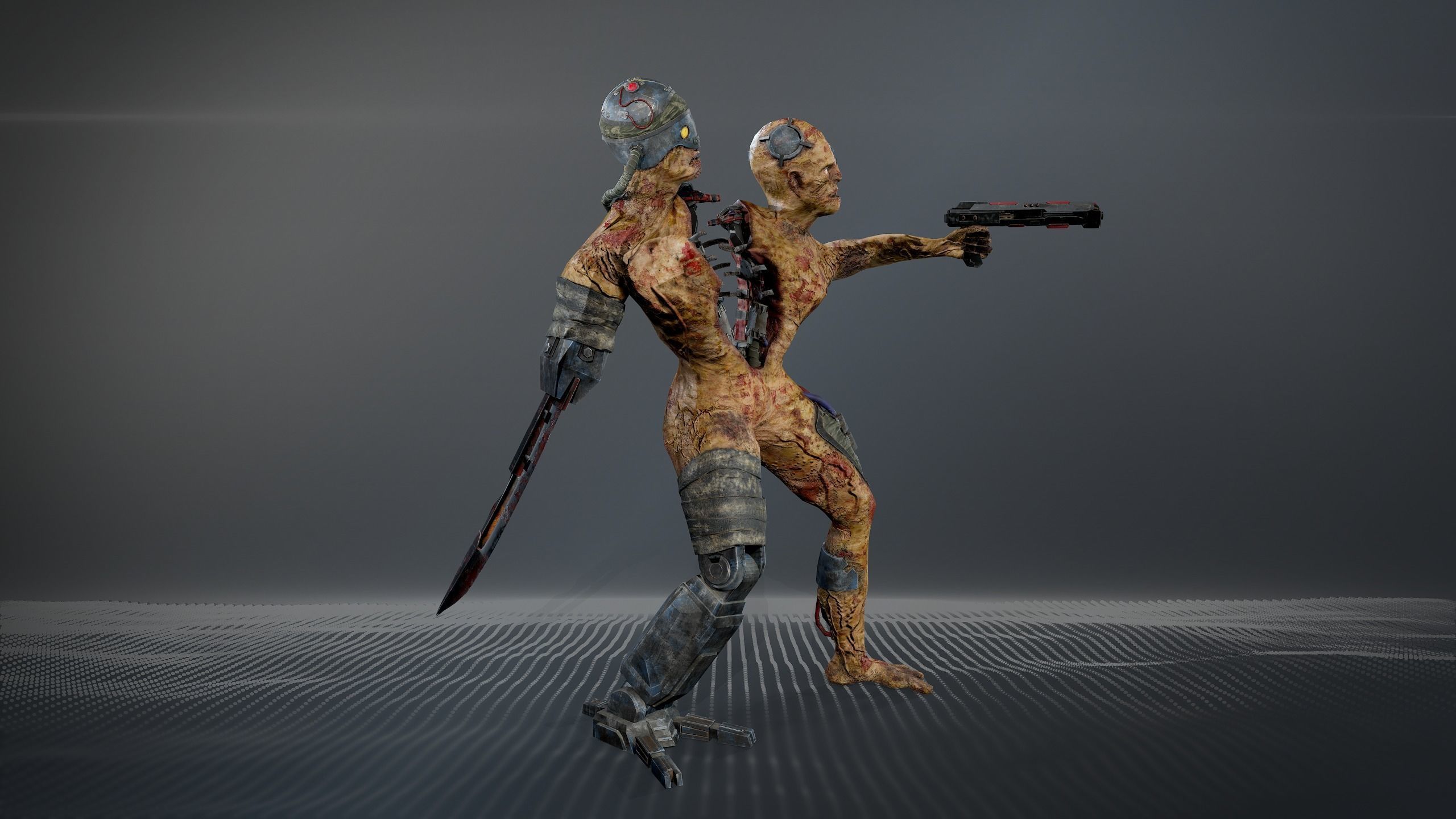 Cyber Monsters 2 Low-poly 3D model_9